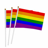 Handheld Rainbow Pride Flag (3 Pack)